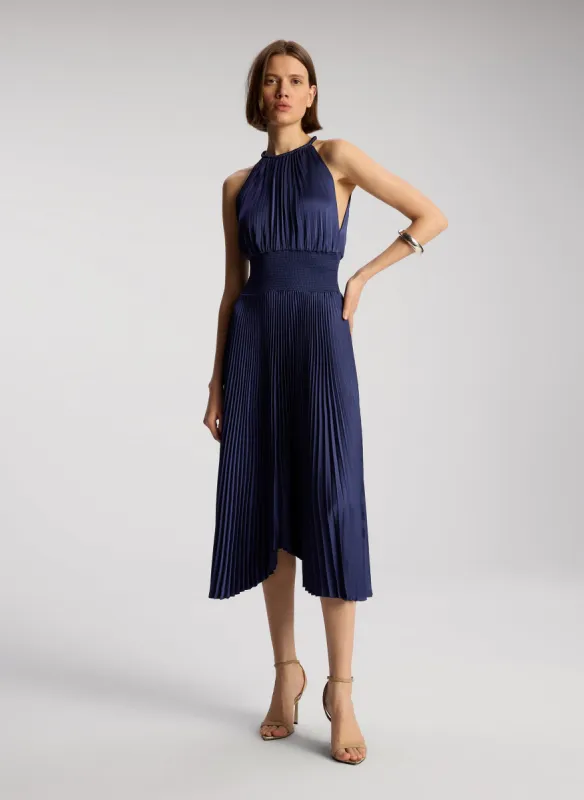Renzo II Satin Pleated Dress sold by A.L.C.
