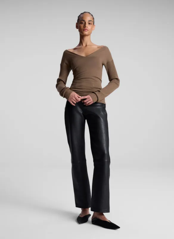 Keaton Ribbed Merino Top sold by A.L.C.