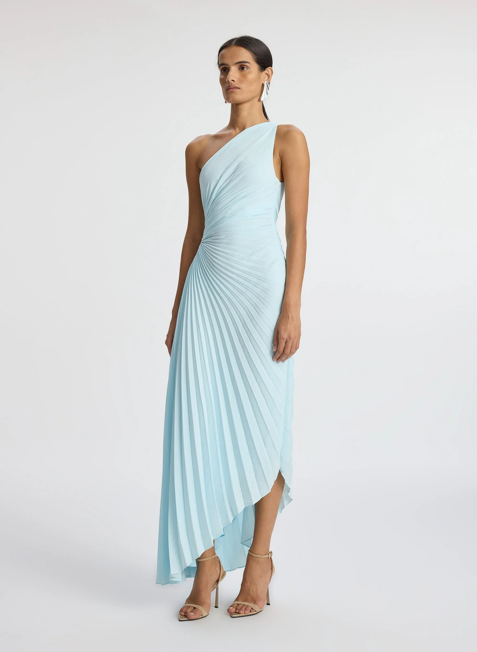 Delfina Matte Pleated Dress sold by A.L.C. product image thumbnail 5