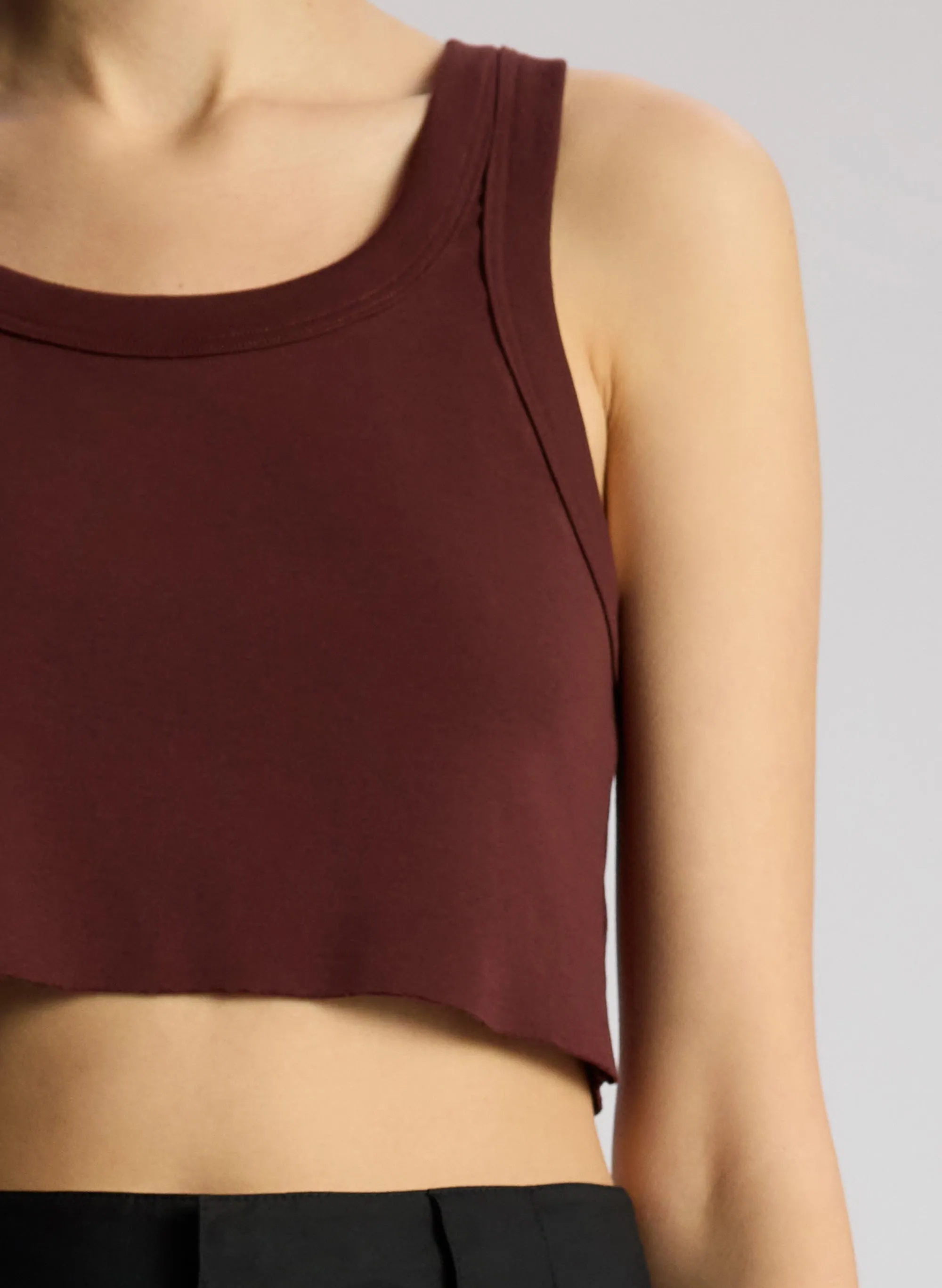 Halsey Cropped Cotton Rib Tank sold by A.L.C. product image thumbnail 2