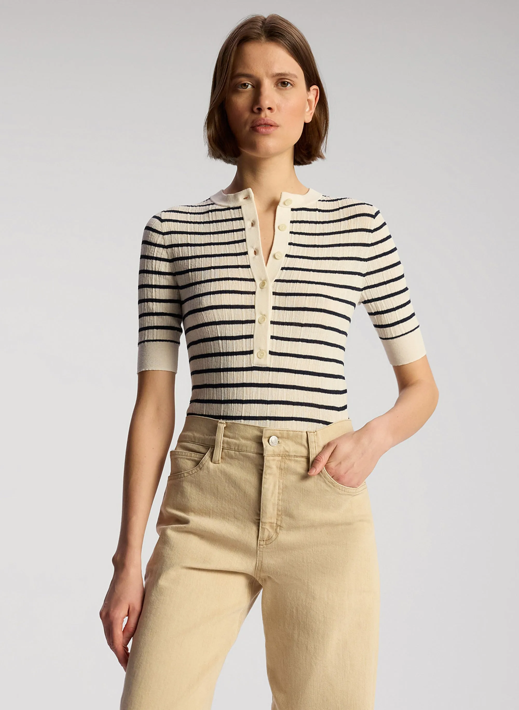 Fisher Fine Cotton Knit Top sold by A.L.C.