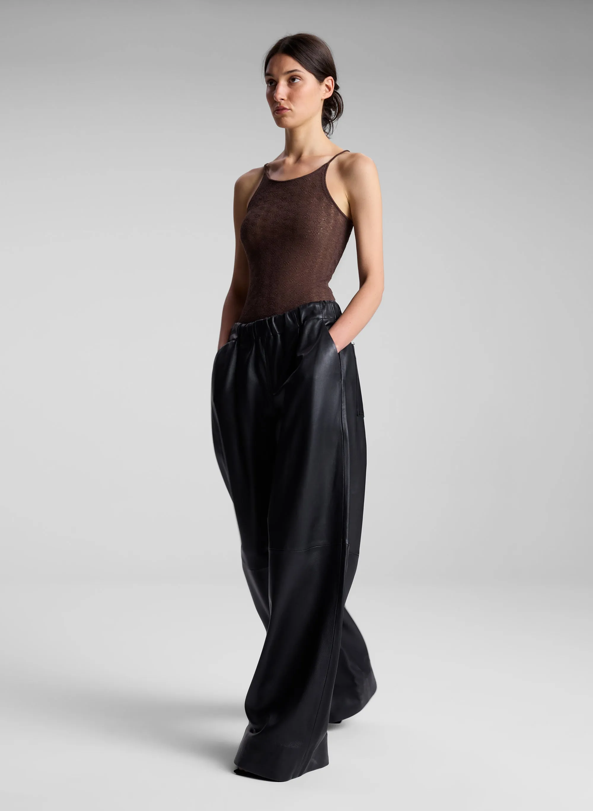 Jones Leather Wide Leg Pant sold by A.L.C. product image thumbnail 4