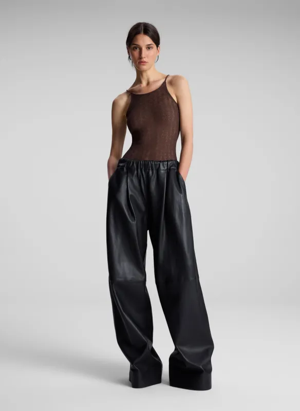 Jones Leather Wide Leg Pant made by A.L.C.