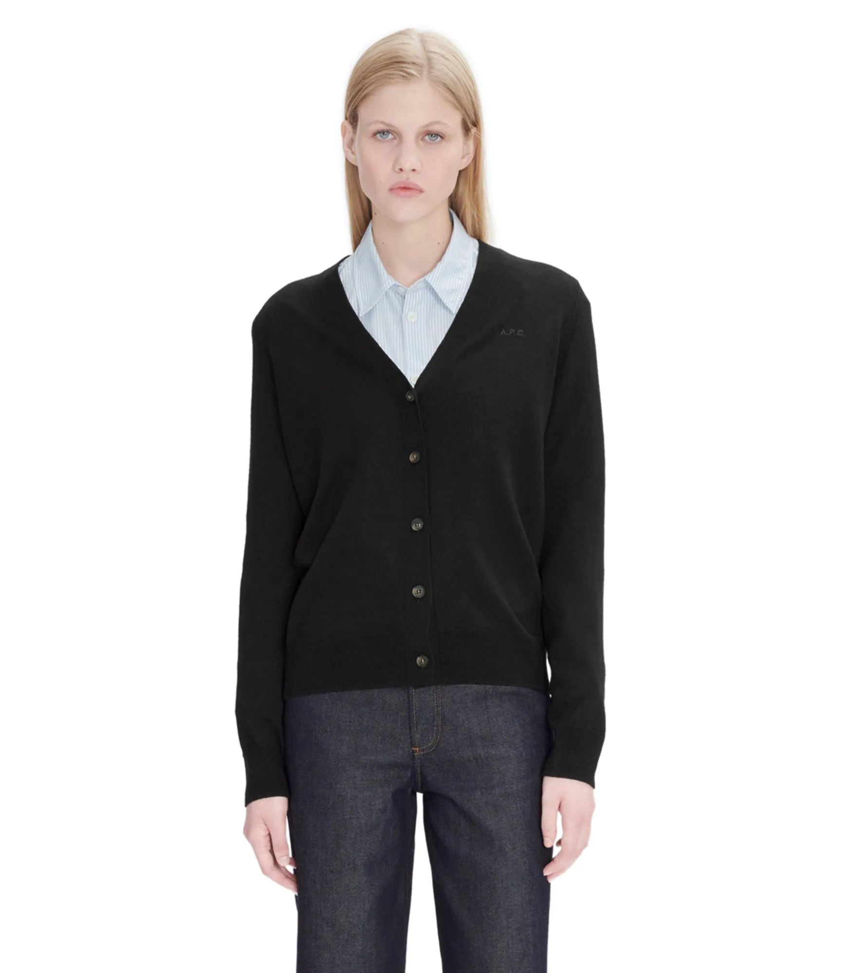 Salomé Logo cardigan sold by A.P.C.