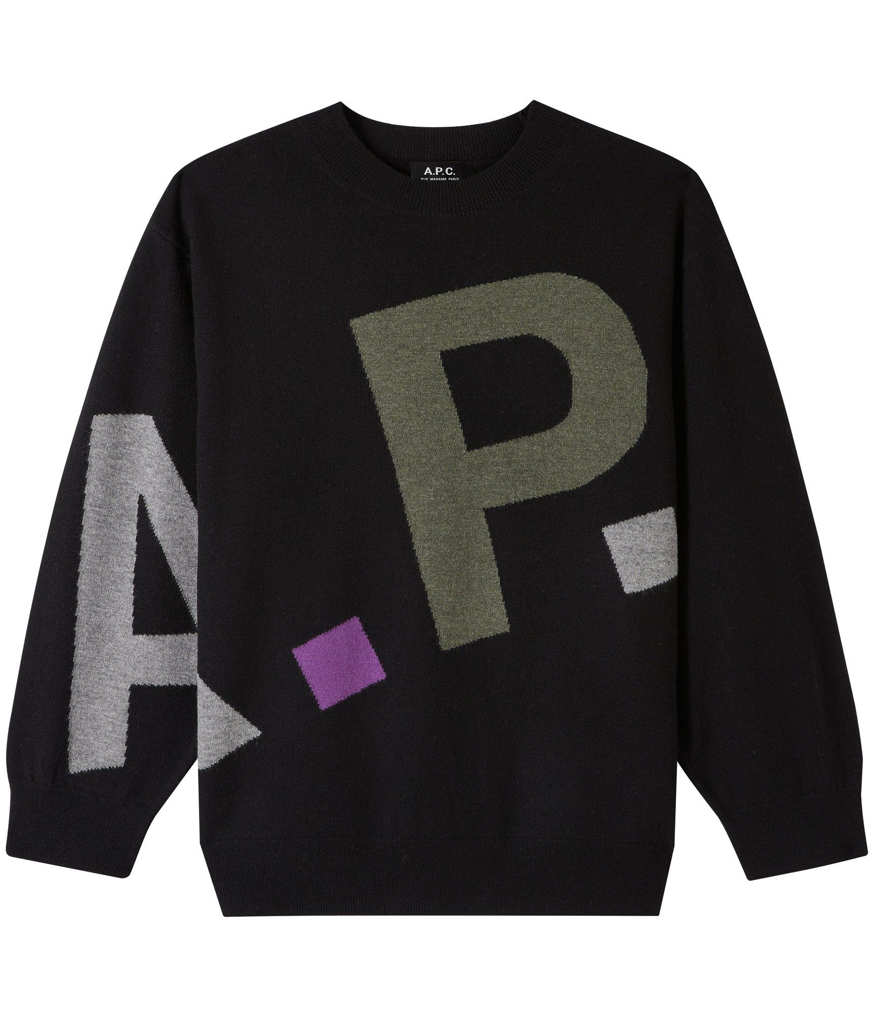 Logo All Over sweater sold by A.P.C.