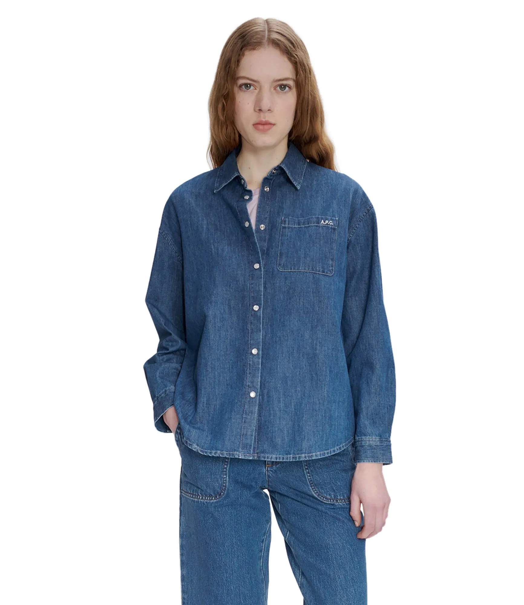 Boyfriend embroidered shirt sold by A.P.C.