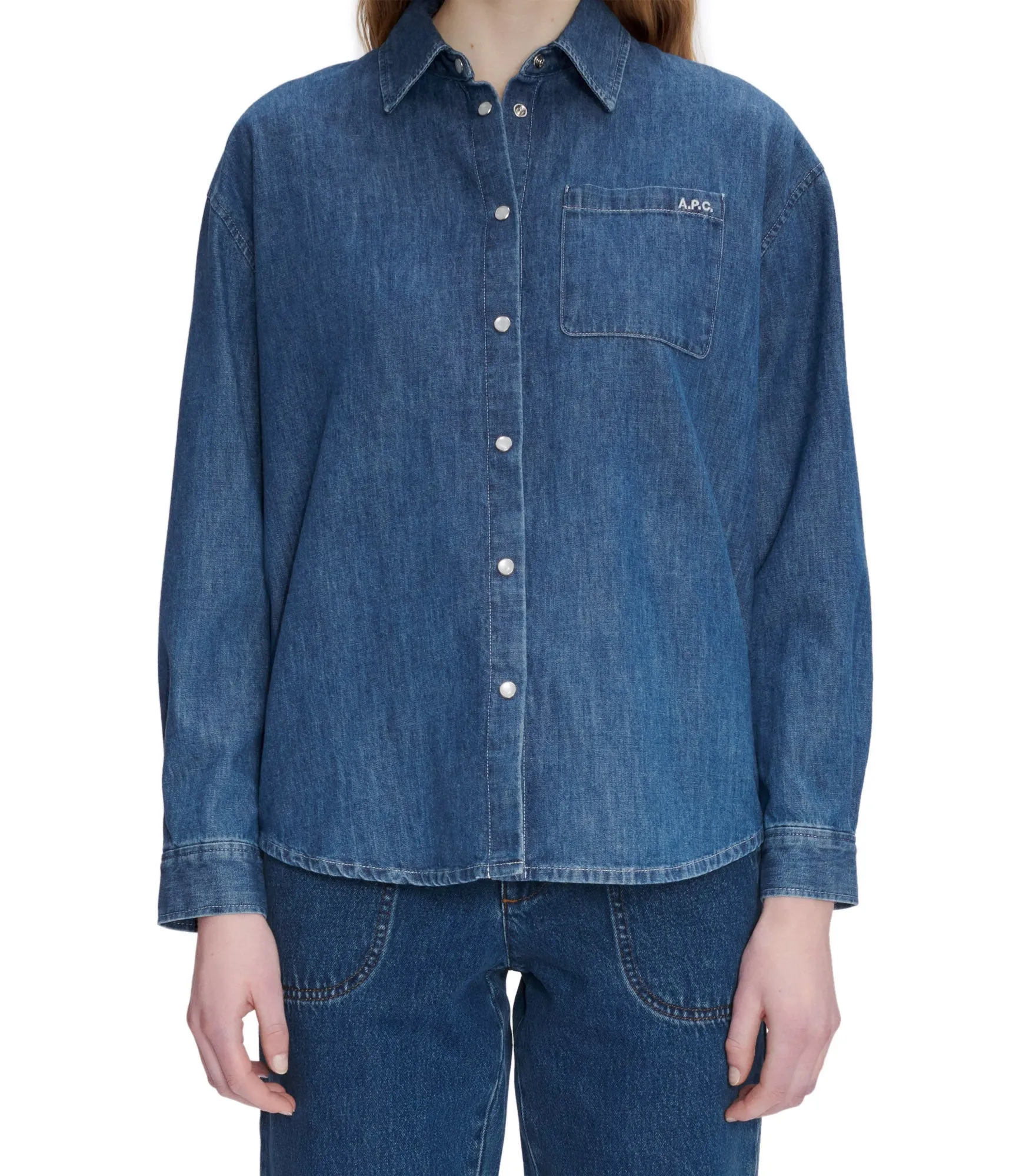Boyfriend embroidered shirt sold by A.P.C. product image thumbnail 5