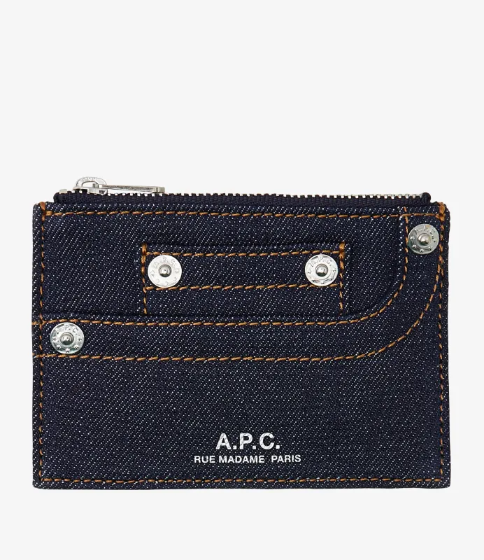 Denim Standard cardholder made by A.P.C.