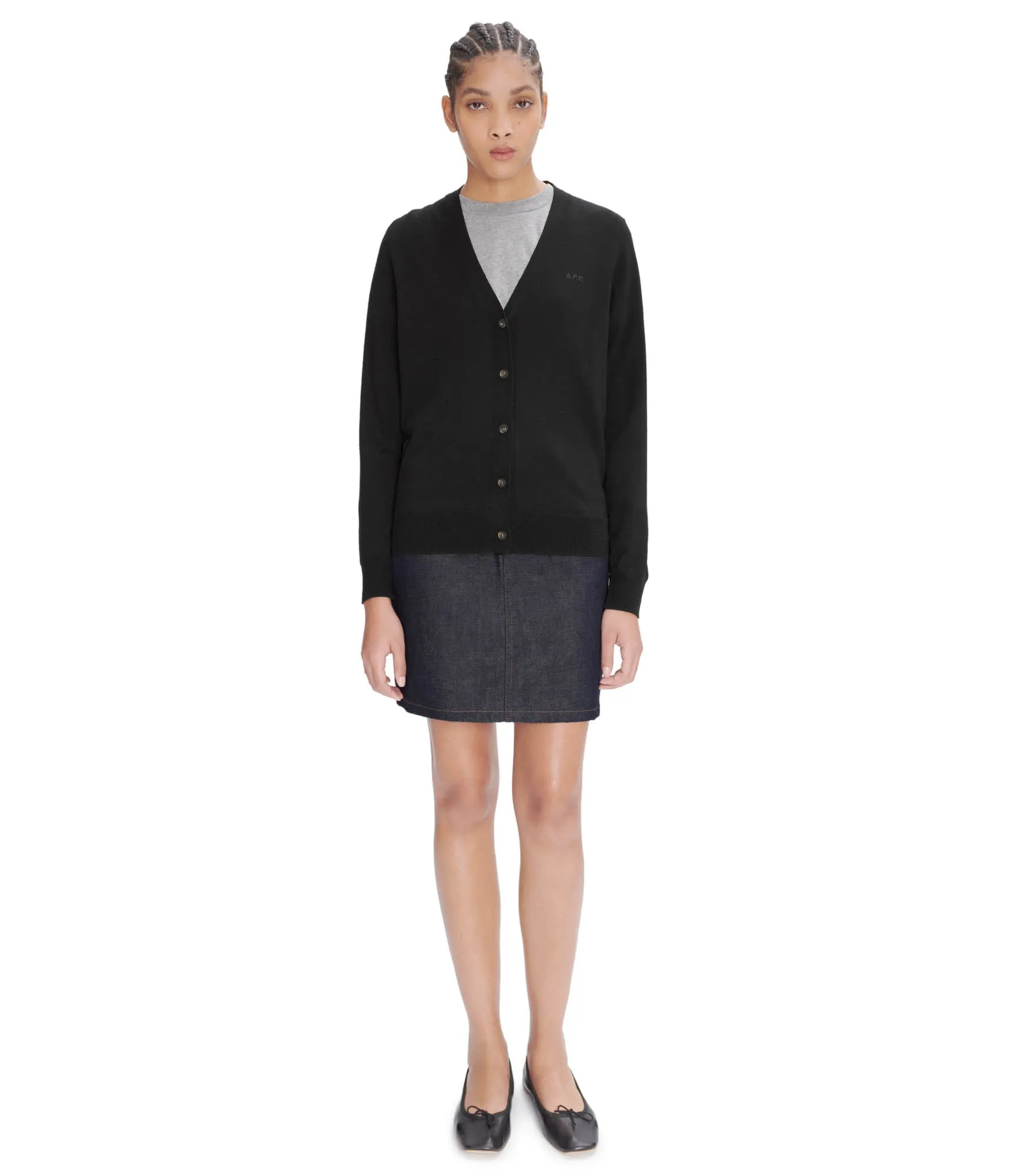 Salomé Logo cardigan sold by A.P.C. product image thumbnail 3