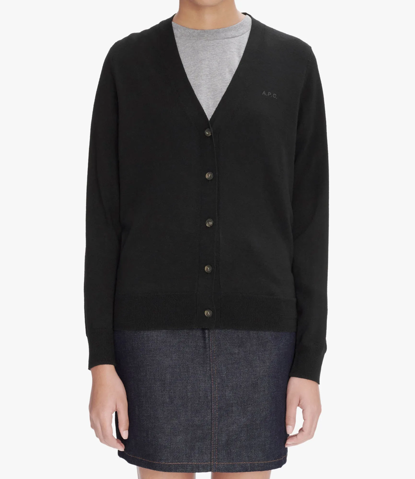 Salomé Logo cardigan sold by A.P.C. product image thumbnail 5