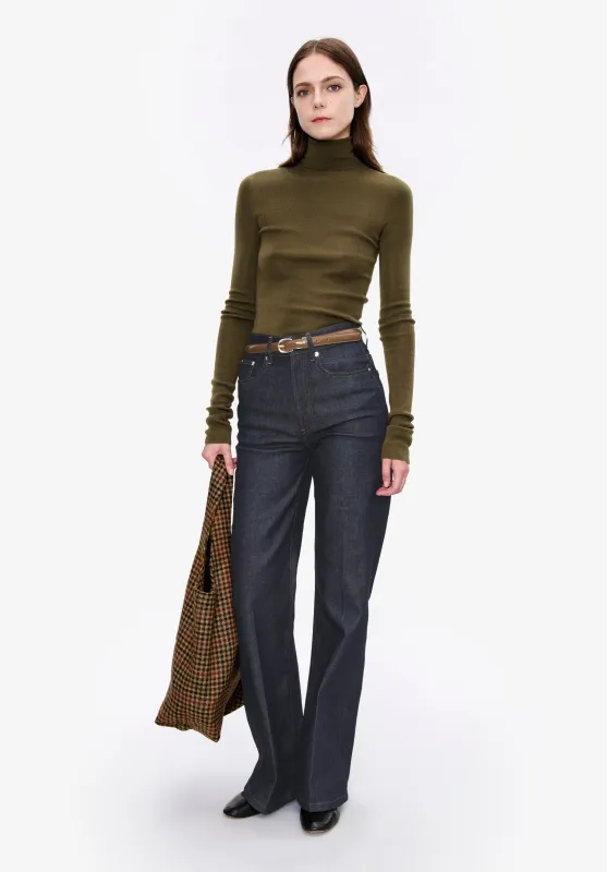 Narrow-rib polo neck sweater sold by A.P.C.