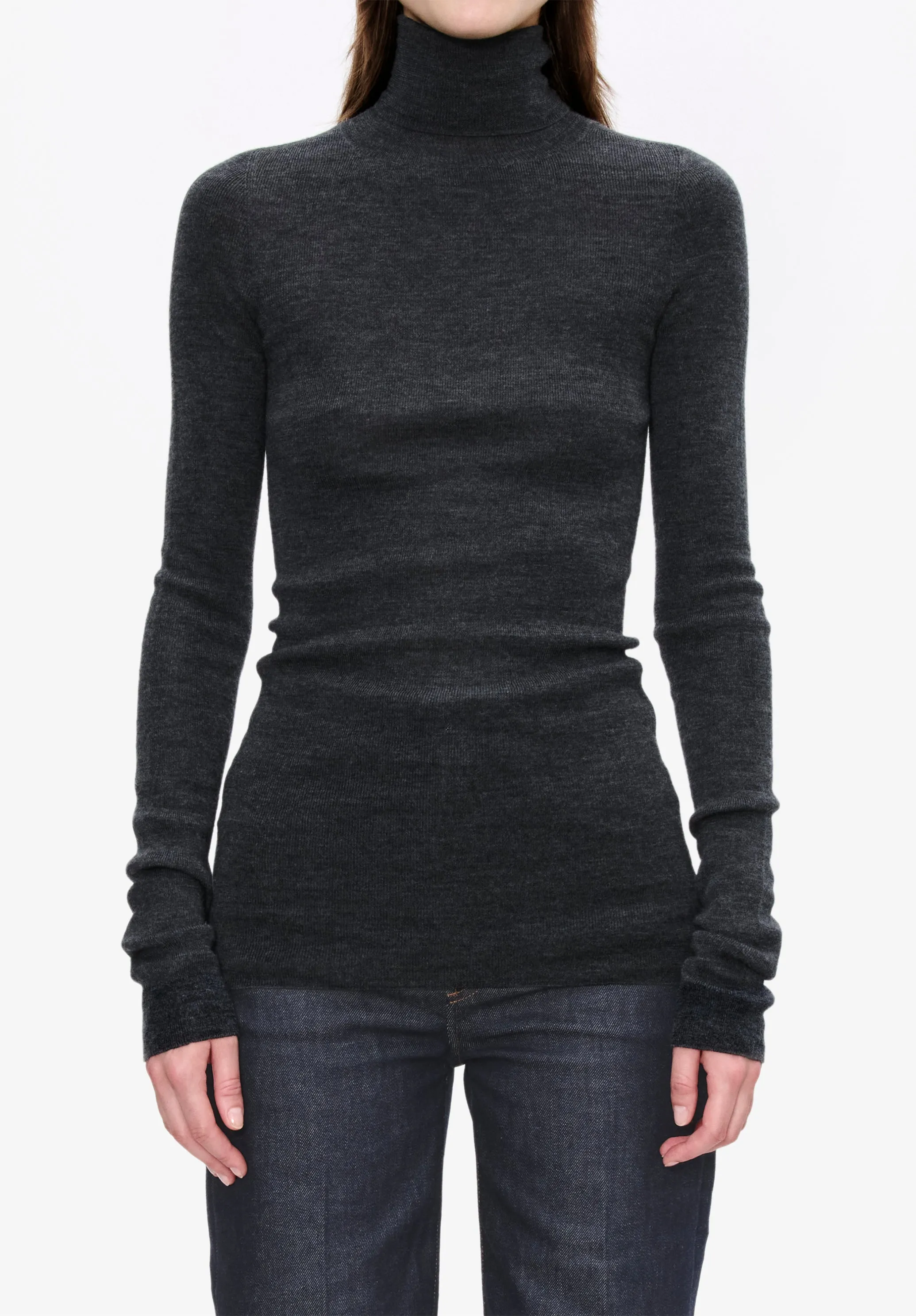 Narrow-rib polo neck sweater sold by A.P.C. product image thumbnail 4