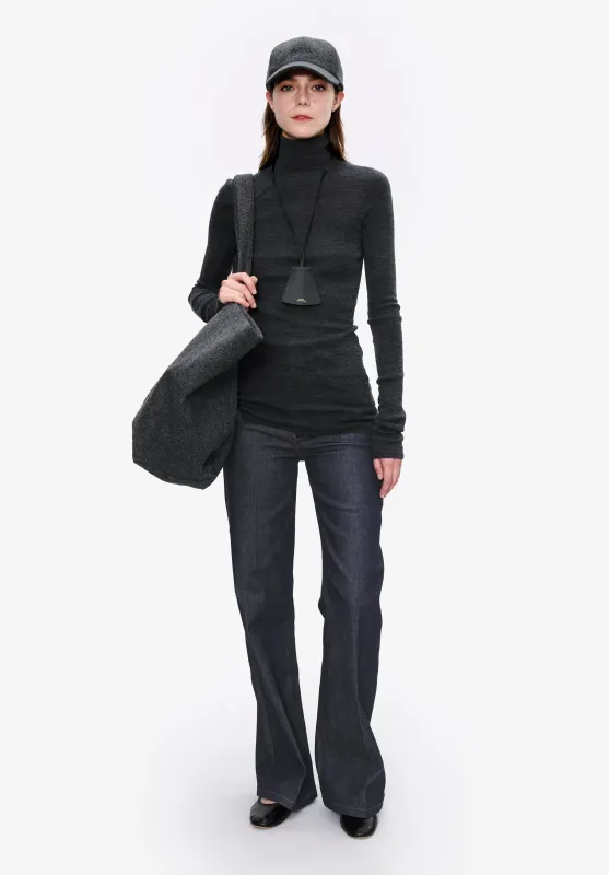 Narrow-rib polo neck sweater sold by A.P.C.