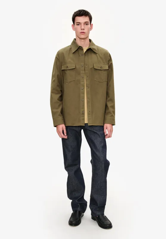 Solid-colour cotton overshirt sold by A.P.C.
