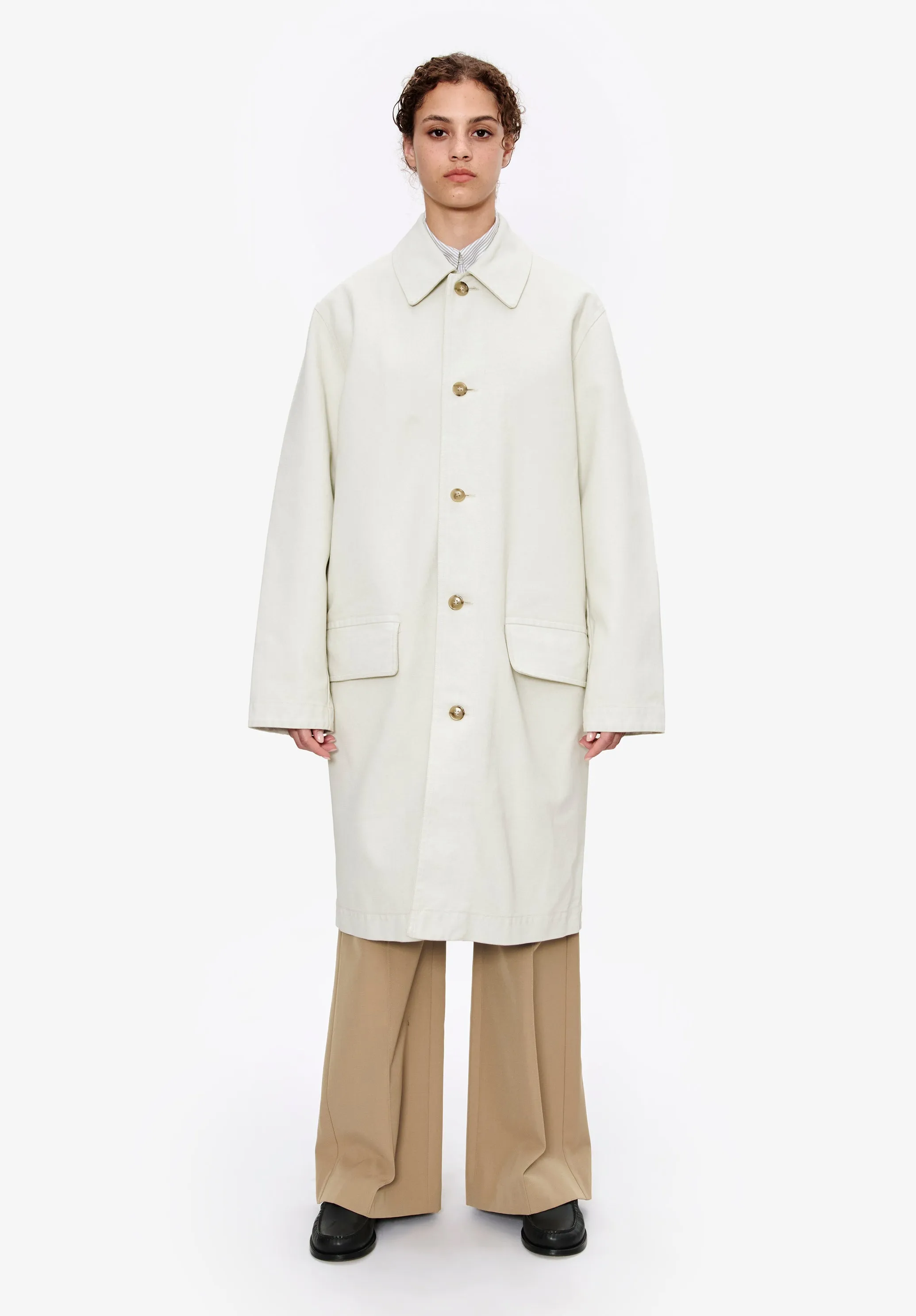 Coated canvas overcoat (W) sold by A.P.C. product image thumbnail 4