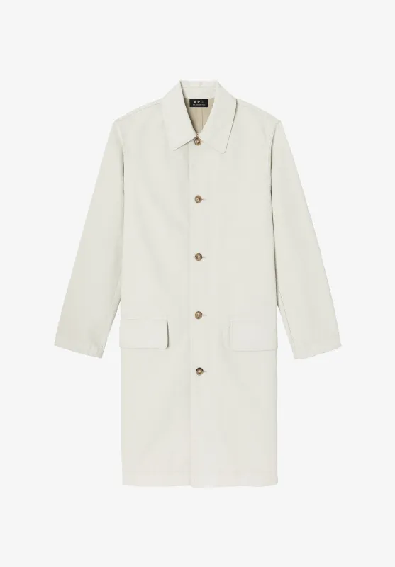 Coated canvas overcoat (M) sold by A.P.C.