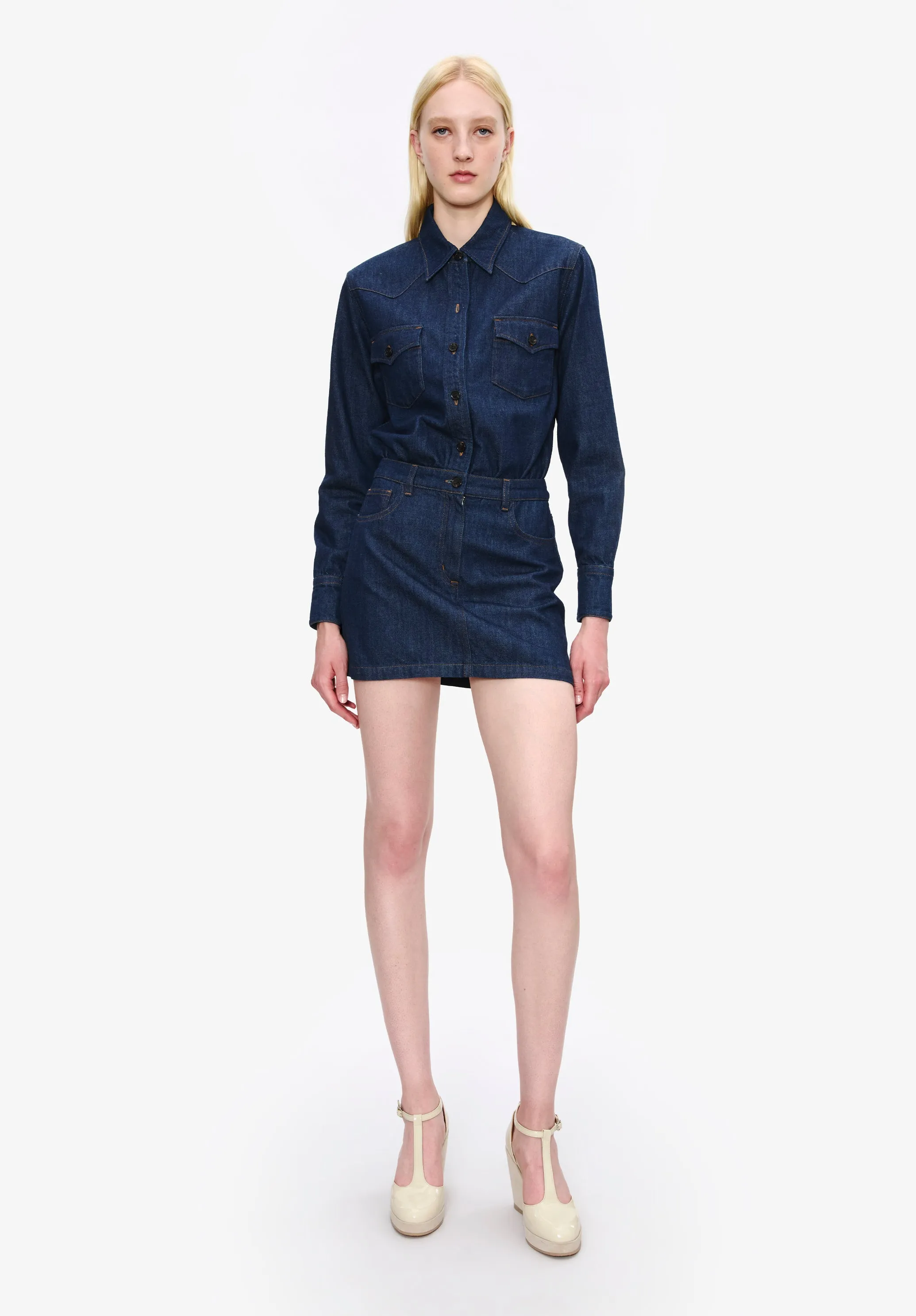 Western shirt-dress sold by A.P.C.