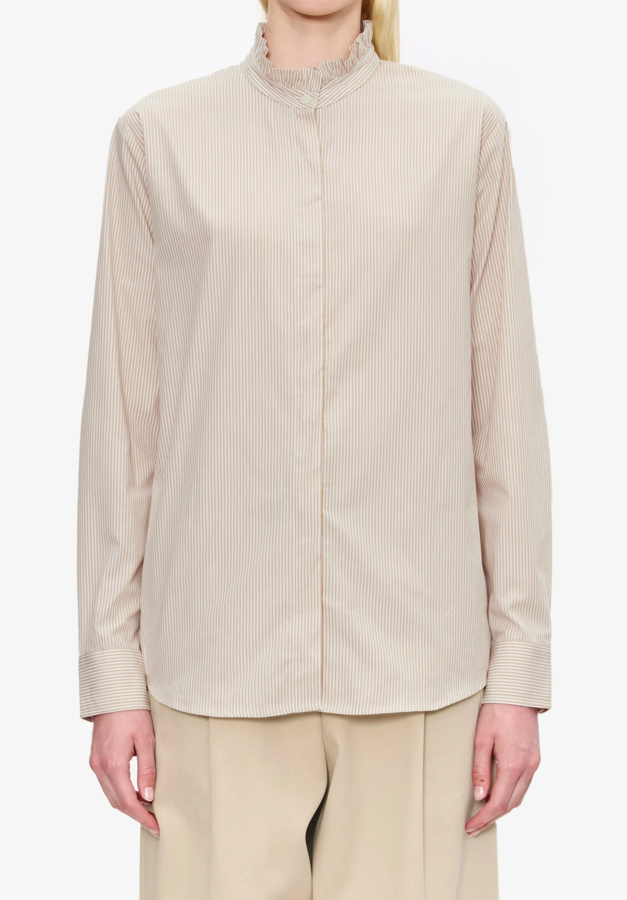 Striped blouse with ruffled collar sold by A.P.C. product image thumbnail 4
