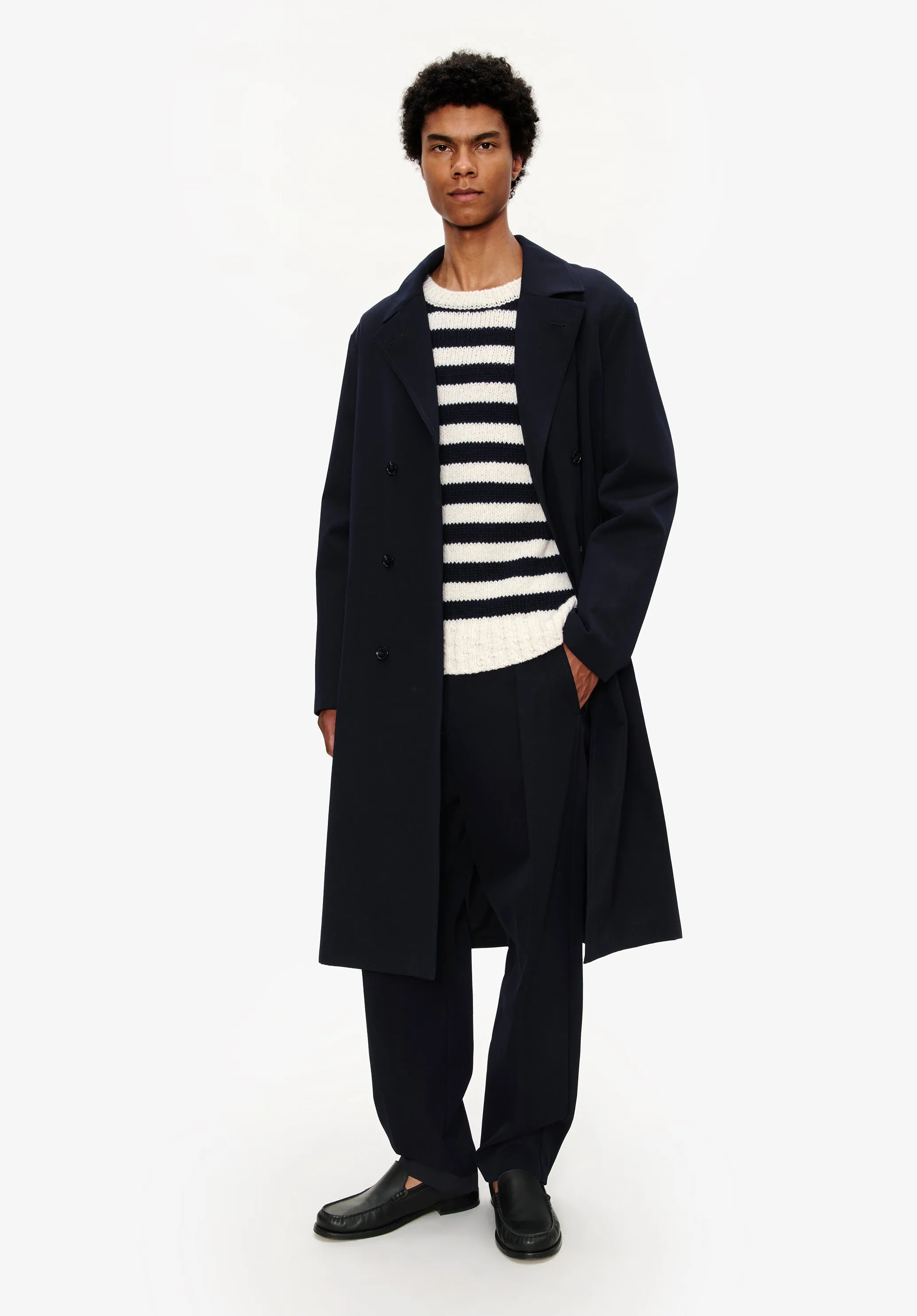 Double-breasted coat sold by A.P.C.