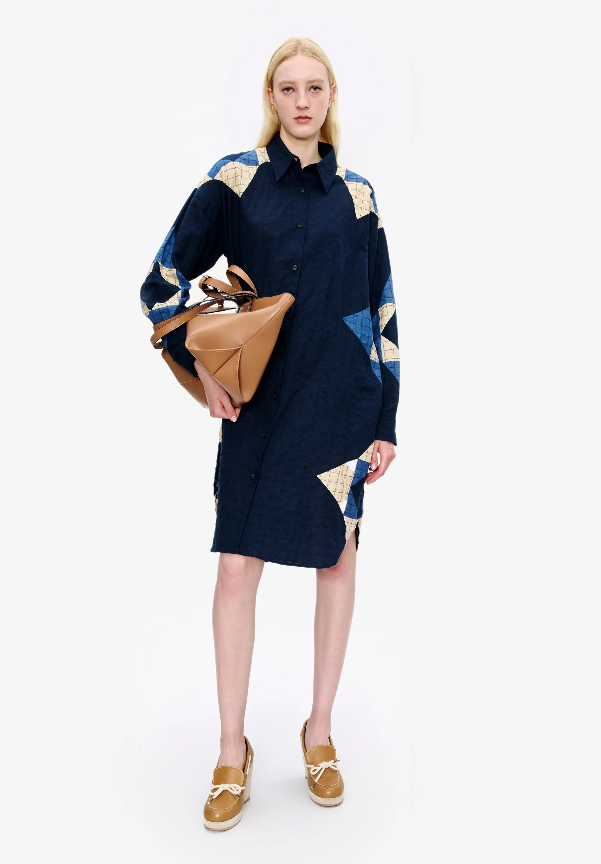 Patchwork shirt-dress sold by A.P.C.