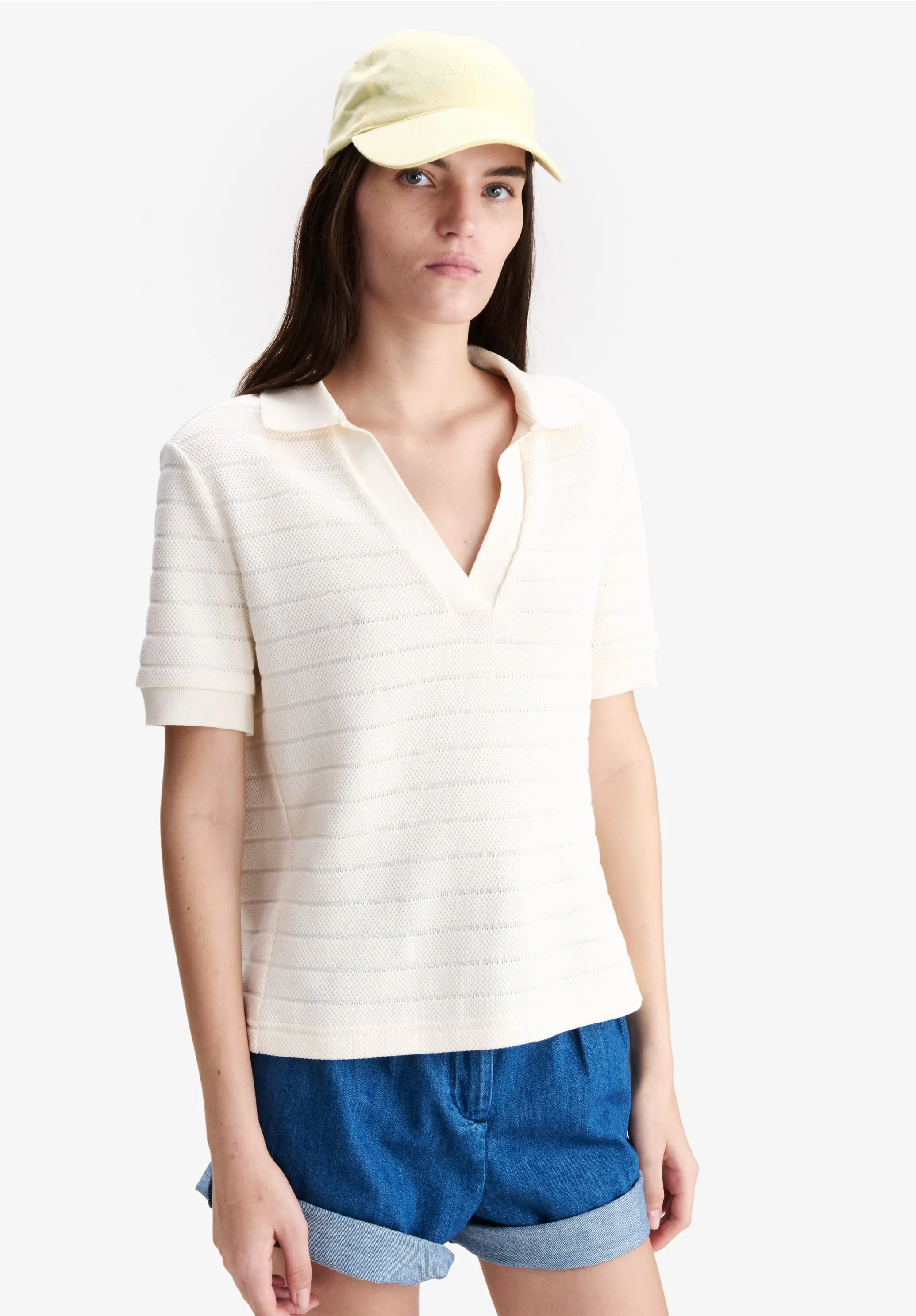 Livia Cropped Polo Shirt sold by A.P.C. product image thumbnail 4