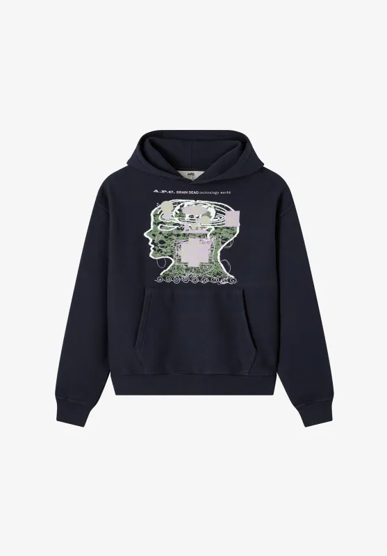A.P.C. x Brain Dead Technology Works hoodie made by Brain Dead