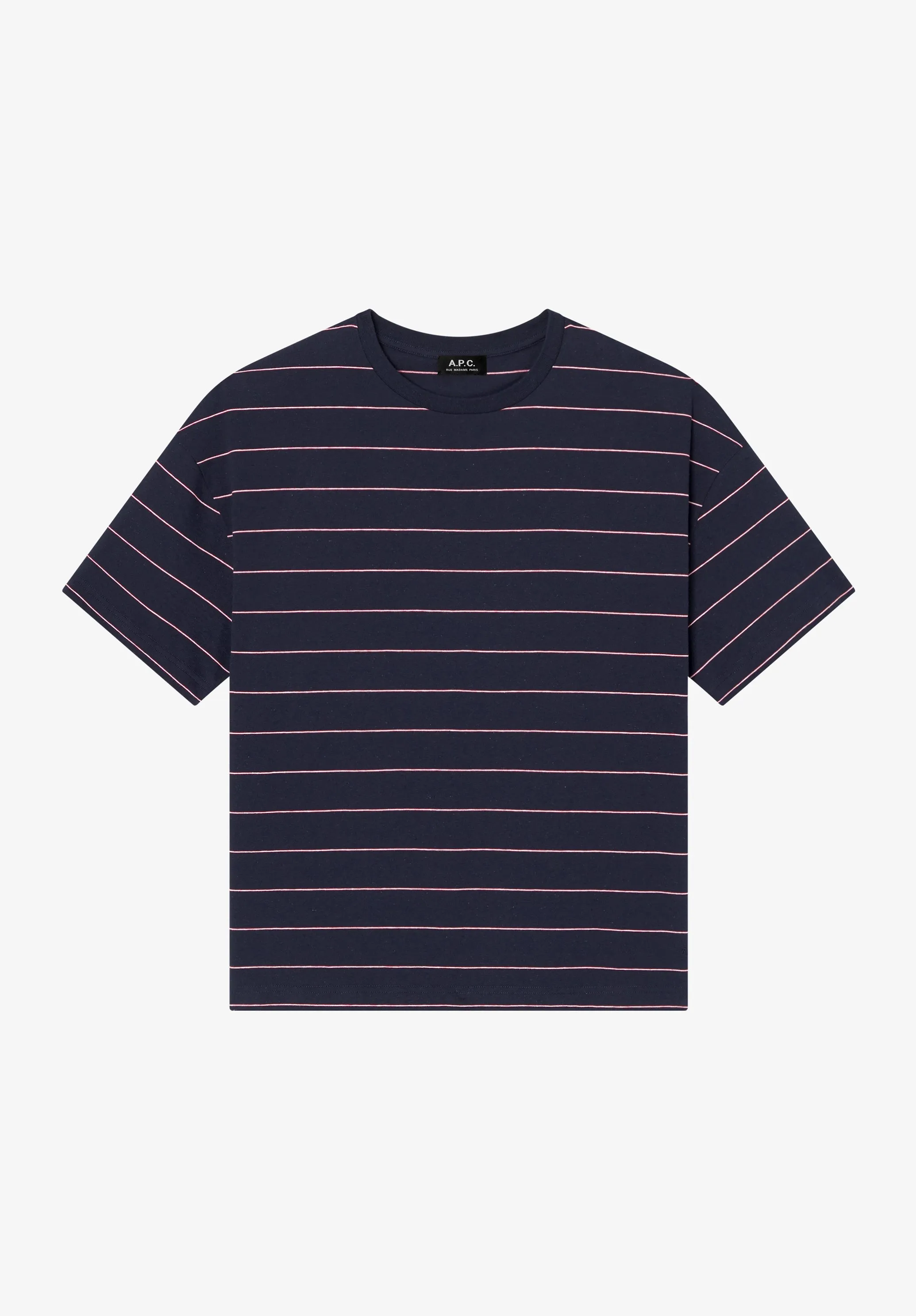 Loose T-Shirt With Pink Stripes sold by A.P.C.