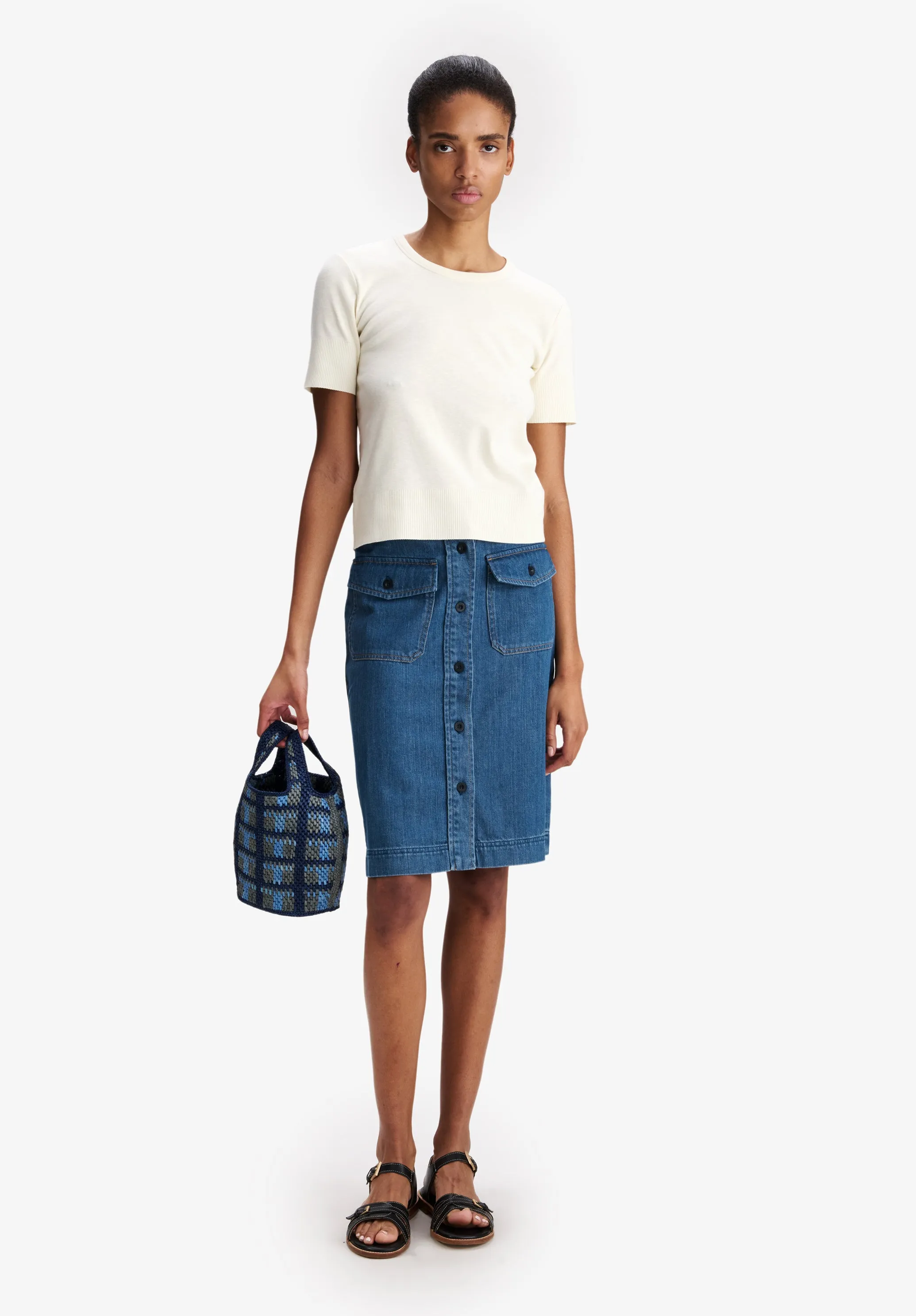 Faded Denim Skirt With Pockets sold by A.P.C. product image thumbnail 2