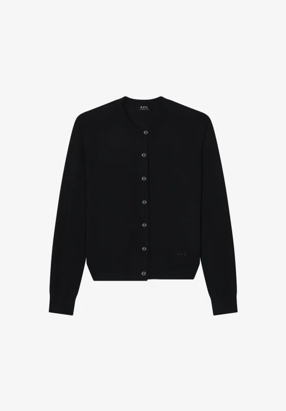 Marisa Cardigan - Black Wool Cardigan made by A.P.C.