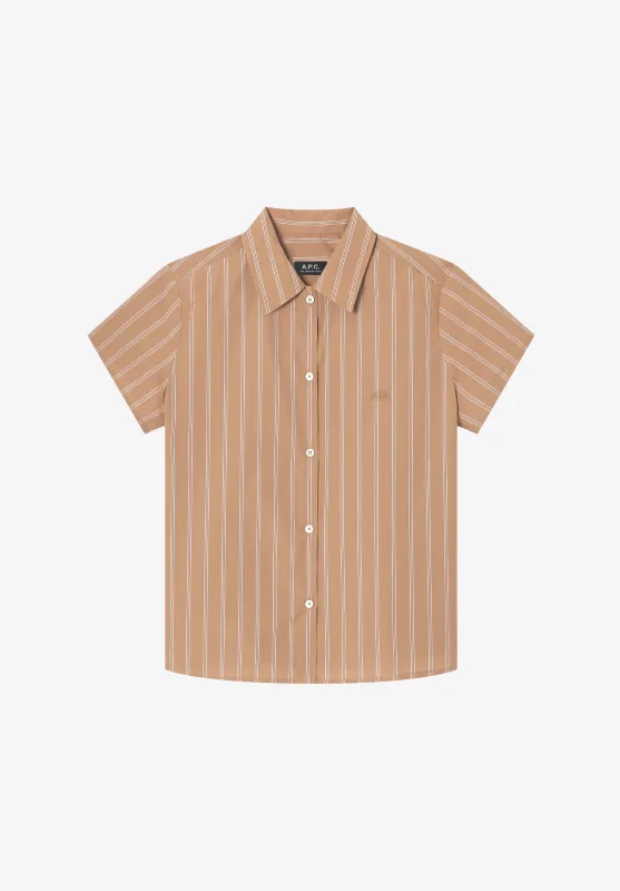 Striped Short-Sleeved Shirt made by A.P.C.