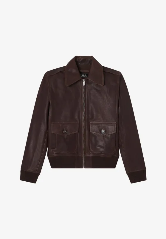 Short Leather Jacket made by A.P.C.