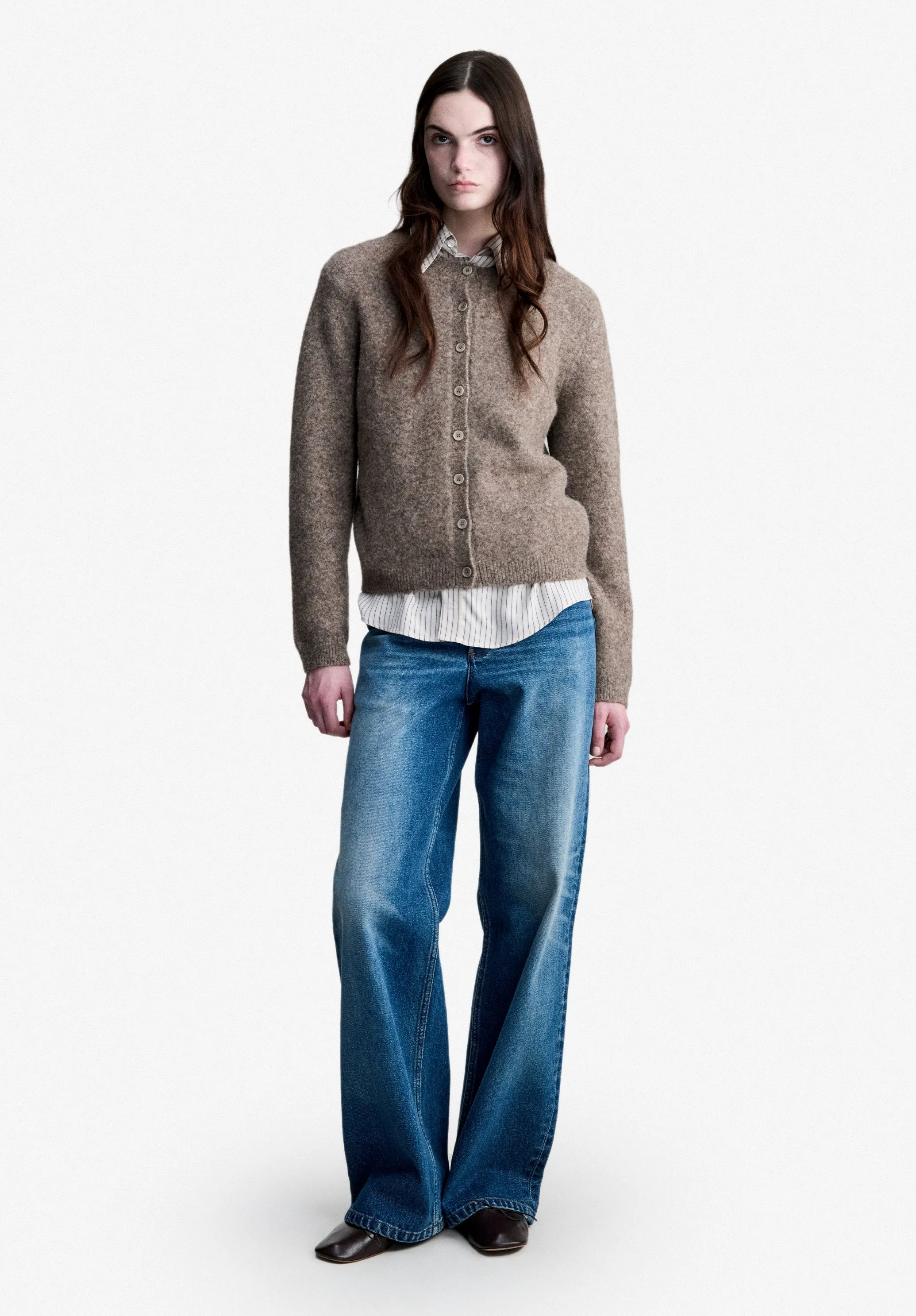 Marion Cardigan - Taupe alpaca wool cardigan sold by A.P.C. product image thumbnail 2