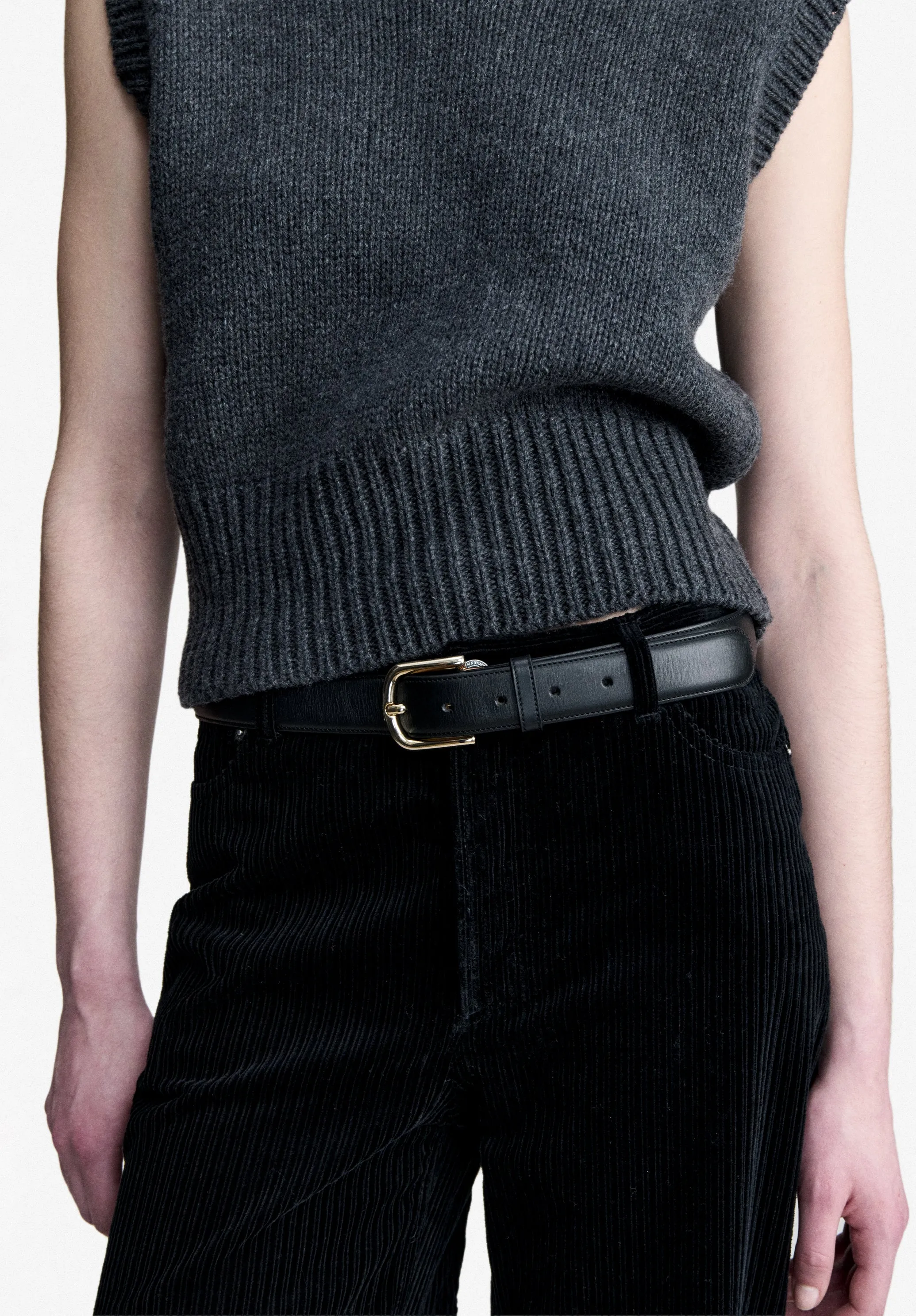 Vicky Sweater - Sleeveless charcoal gray wool sweater sold by A.P.C. product image thumbnail 5