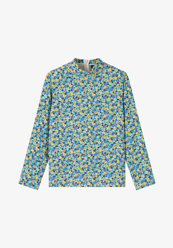Jeanne Blouse - Flowing blouse with multicoloured floral motifs made by A.P.C.