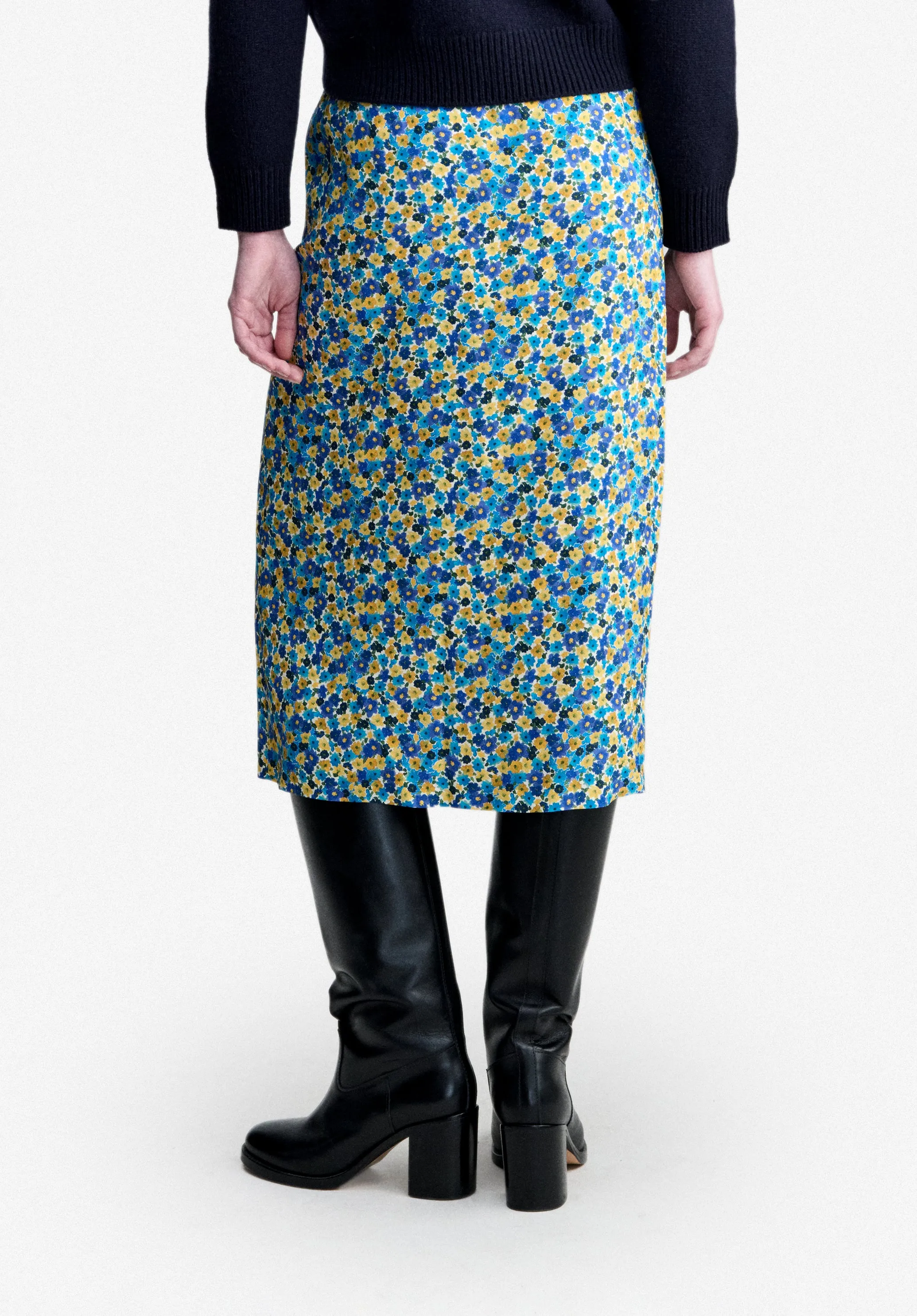 Mila Skirt - Long viscose skirt with floral motifs sold by A.P.C. product image thumbnail 5
