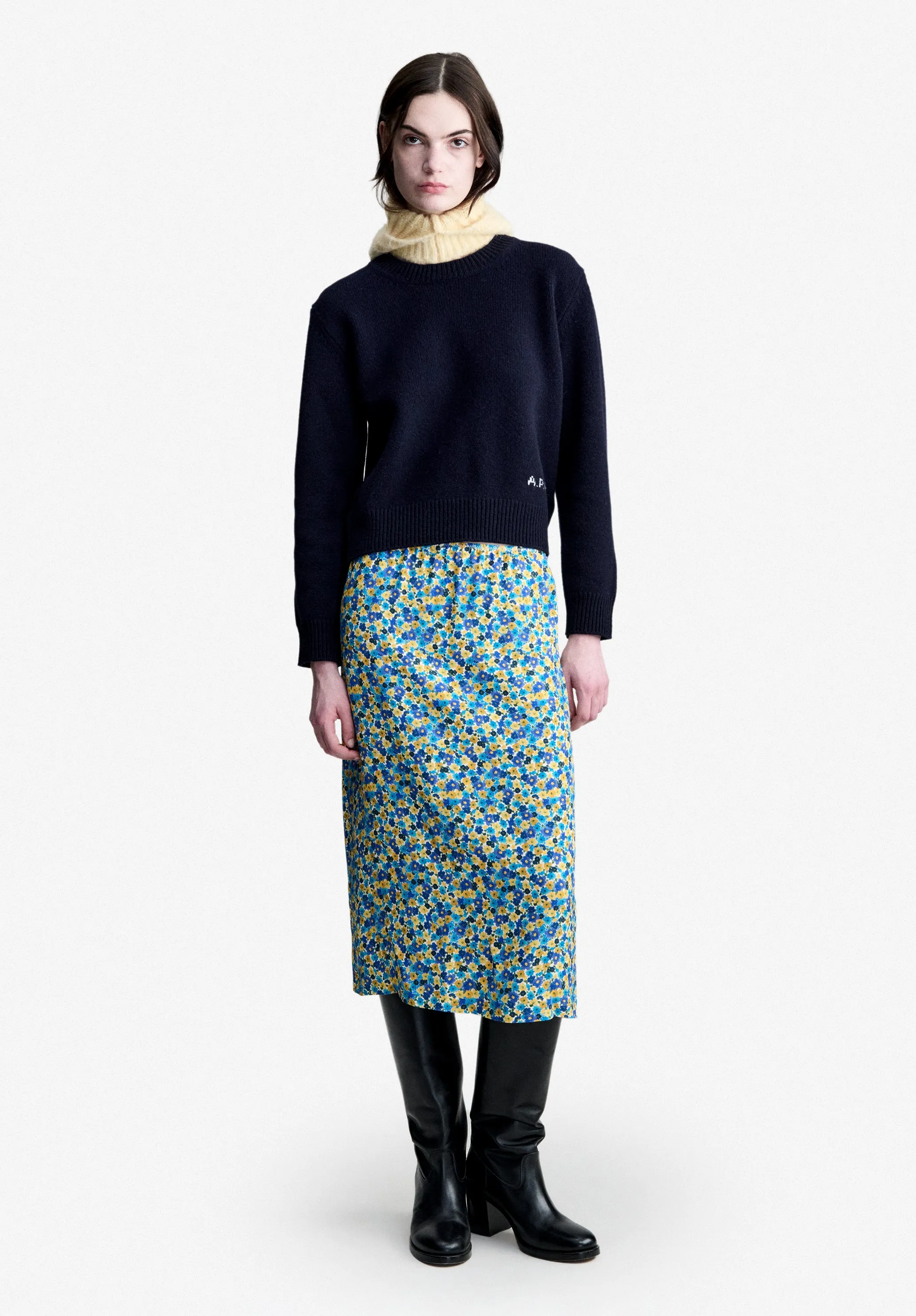 Mila Skirt - Long viscose skirt with floral motifs sold by A.P.C. product image thumbnail 2