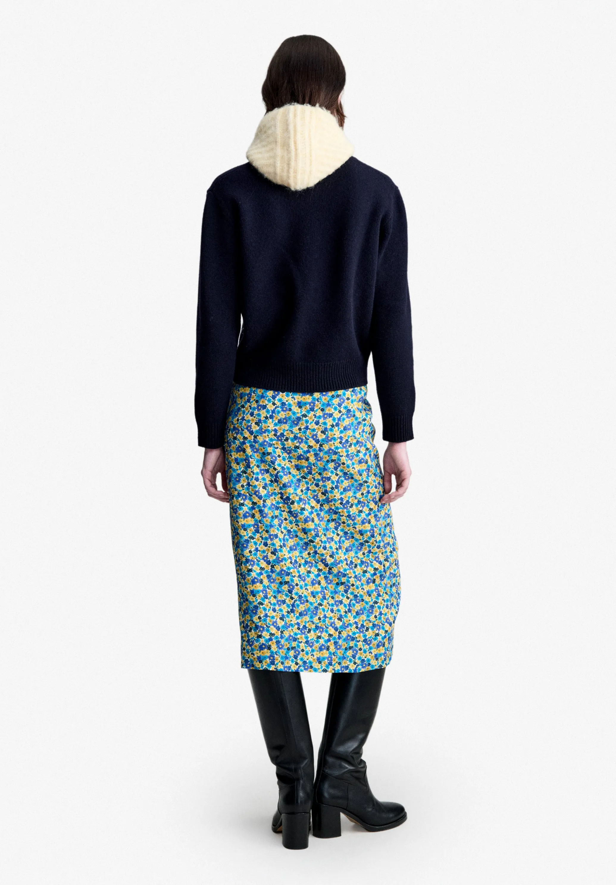 Mila Skirt - Long viscose skirt with floral motifs sold by A.P.C. product image thumbnail 3