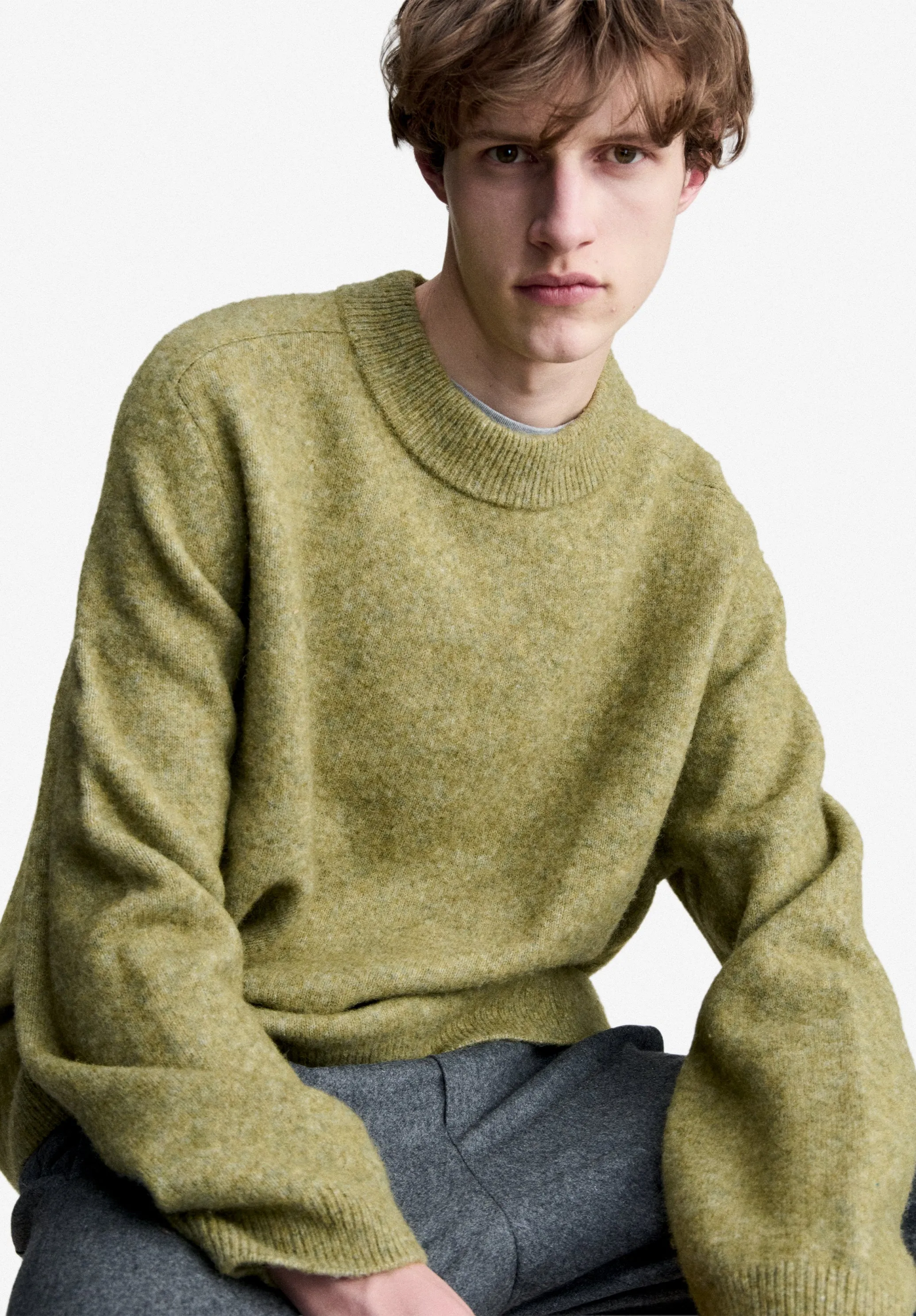 Dylan Sweater - Loose-fit light khaki sweater sold by A.P.C. product image thumbnail 4
