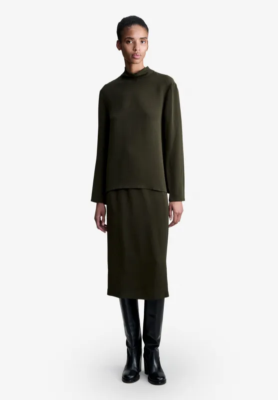 Jeanne Blouse - Flowing dark green blouse made by A.P.C.