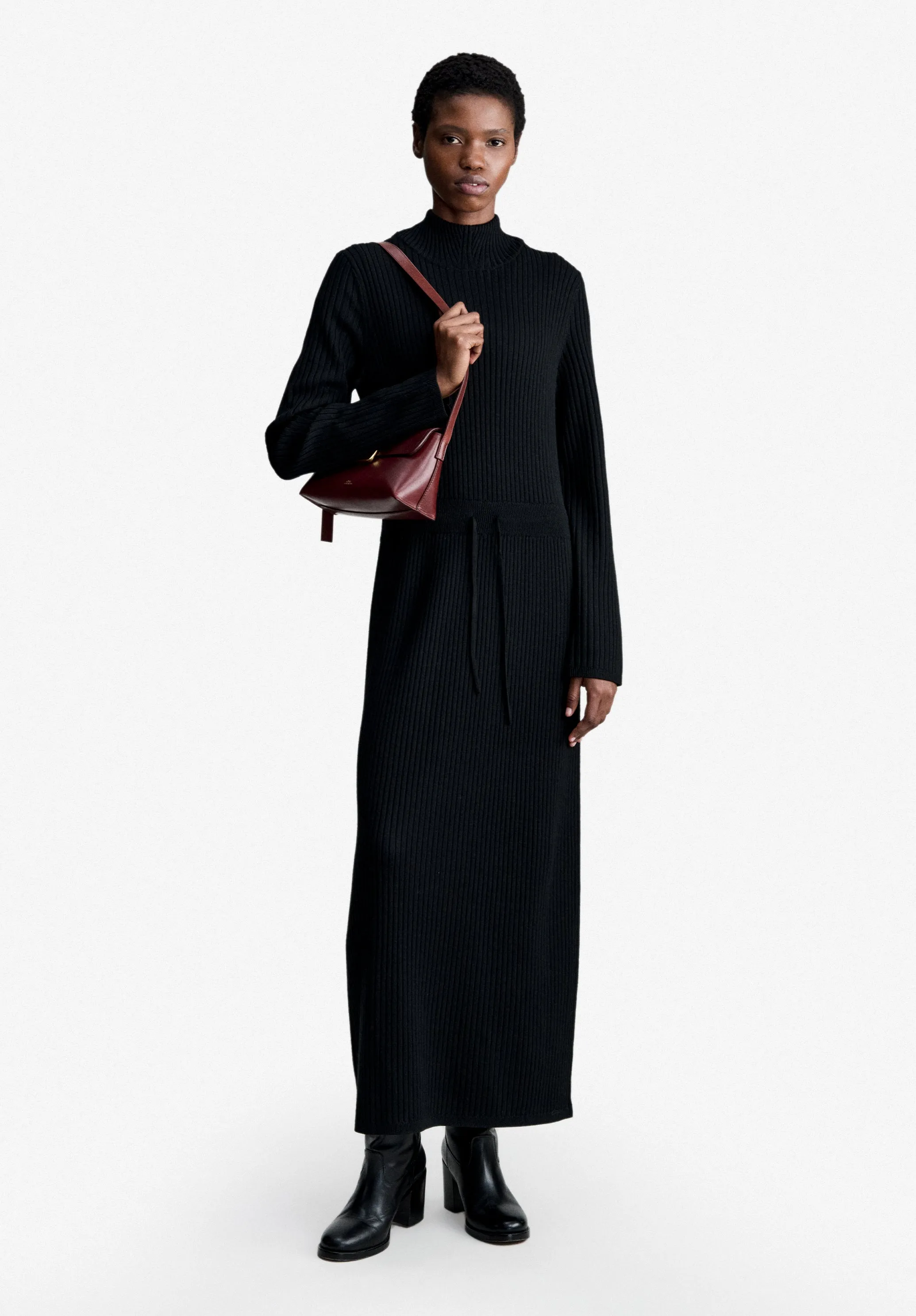 Aimee Dress - Long black wool dress sold by A.P.C. product image thumbnail 5