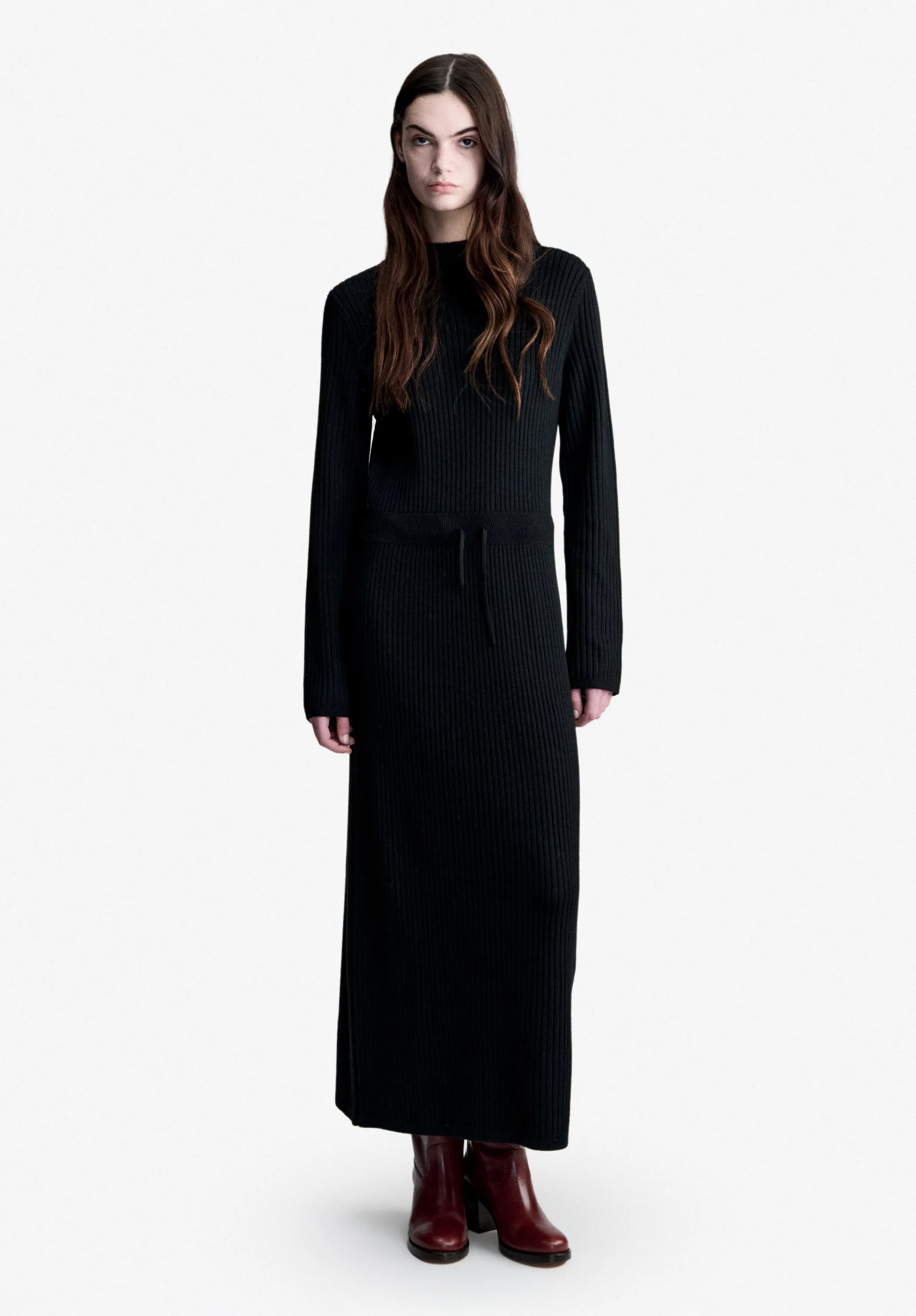Aimee Dress - Long black wool dress sold by A.P.C. product image thumbnail 2