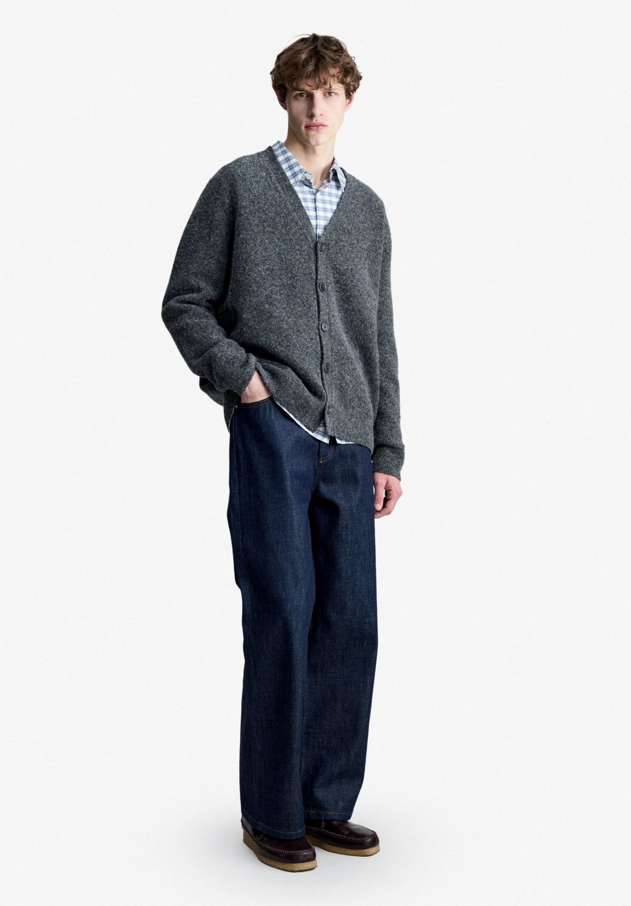 Pierre Cardigan - Charcoal gray alpaca wool cardigan sold by A.P.C. product image thumbnail 2