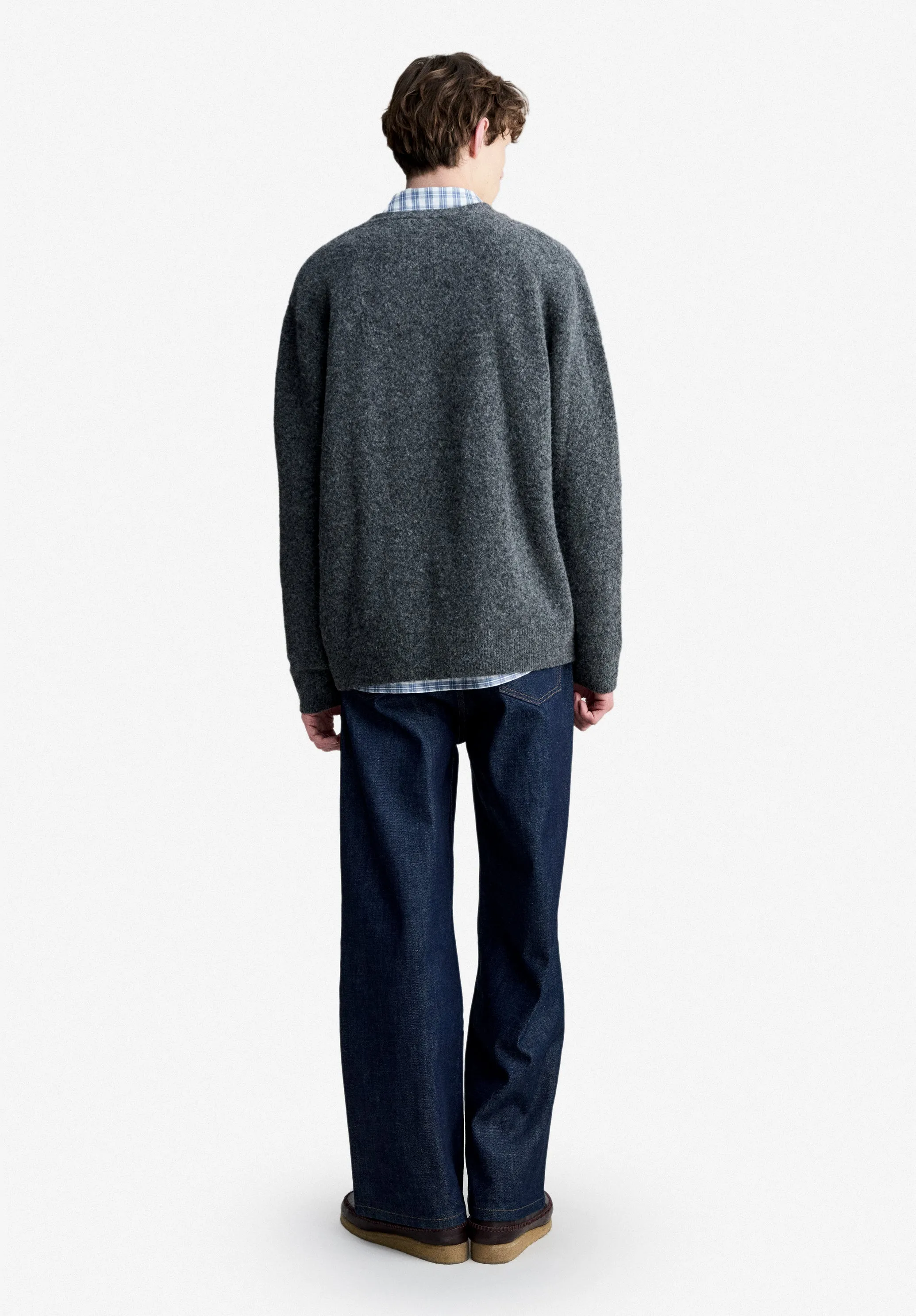Pierre Cardigan - Charcoal gray alpaca wool cardigan sold by A.P.C. product image thumbnail 3
