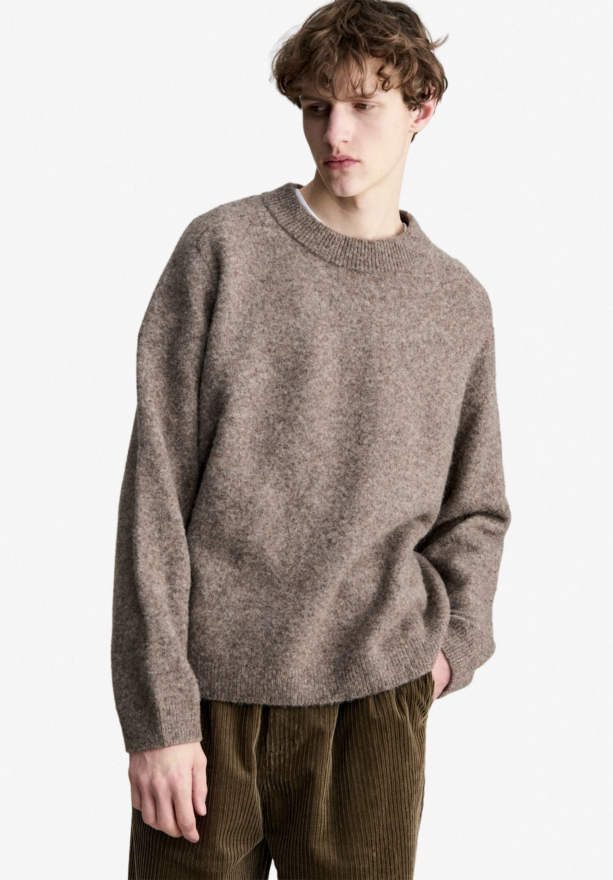 Dylan Sweater - Loose-fit taupe brown sweater sold by A.P.C. product image thumbnail 4