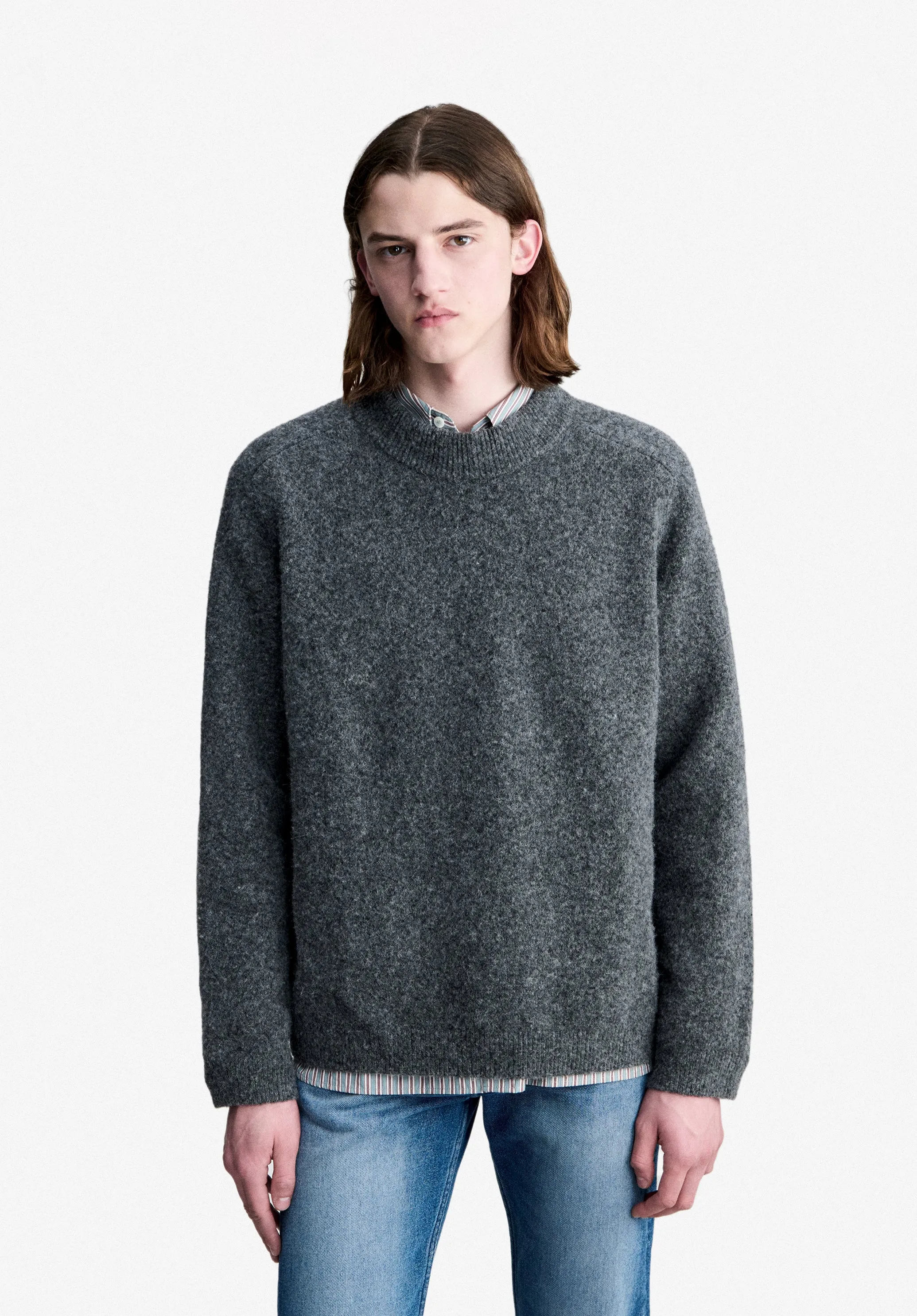 Dylan Sweater - Loose-fit charcoal gray sweater sold by A.P.C. product image thumbnail 5