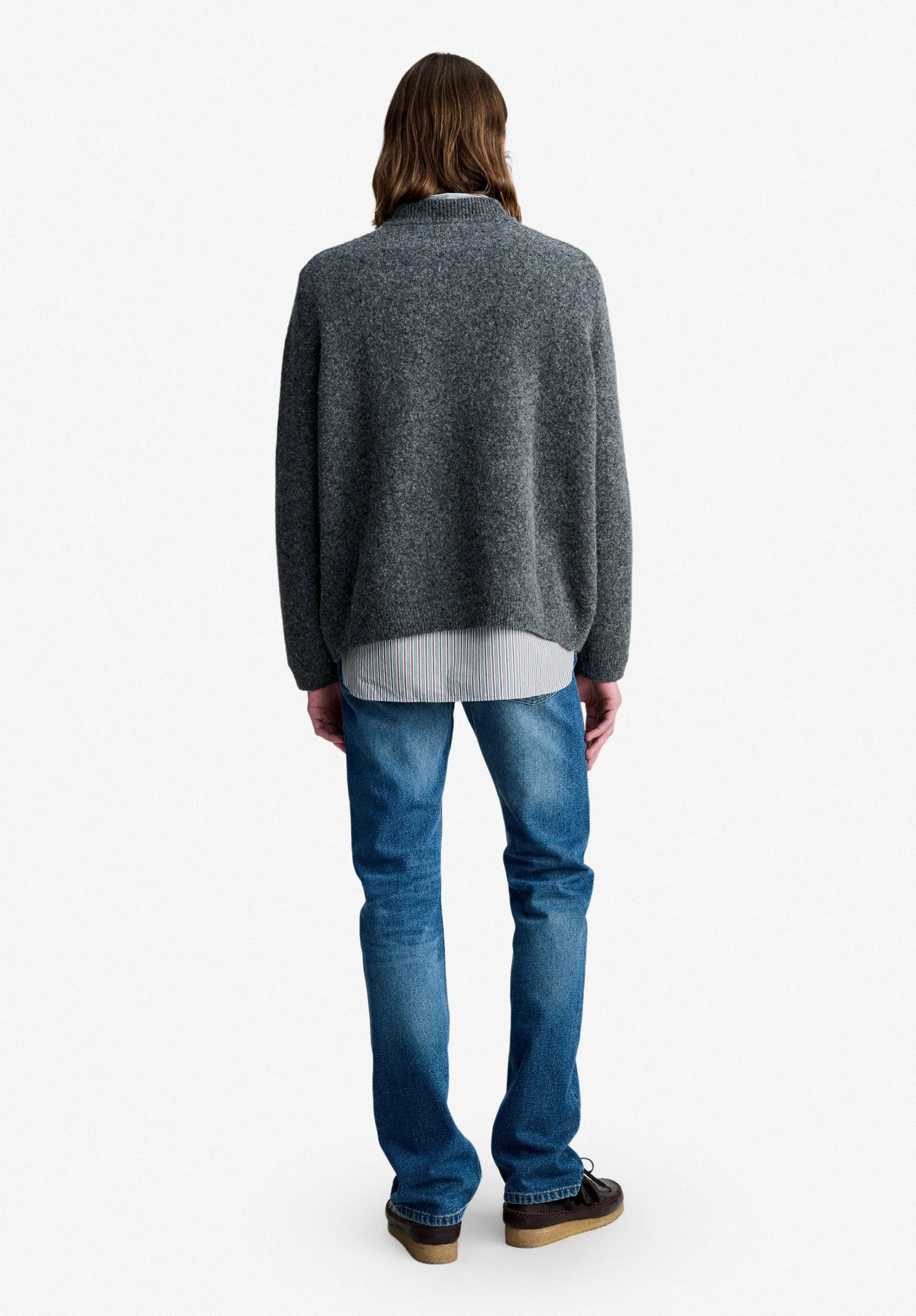 Dylan Sweater - Loose-fit charcoal gray sweater sold by A.P.C. product image thumbnail 3