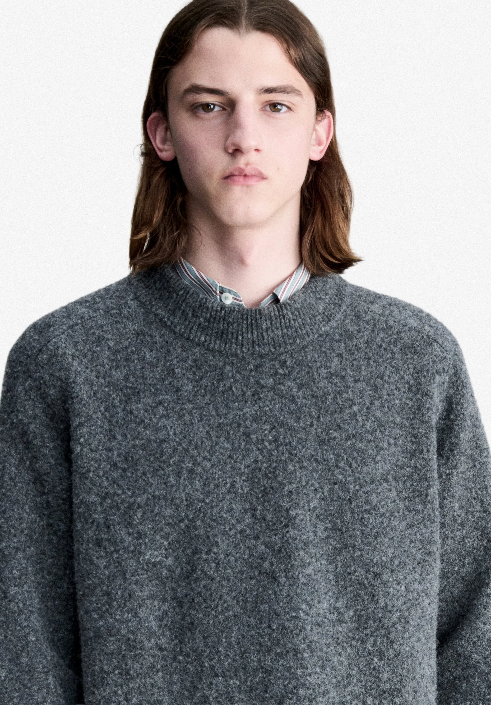 Dylan Sweater - Loose-fit charcoal gray sweater sold by A.P.C. product image thumbnail 4