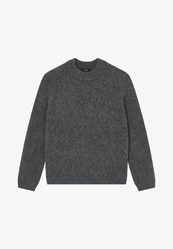 Dylan Sweater - Loose-fit charcoal gray sweater made by A.P.C.