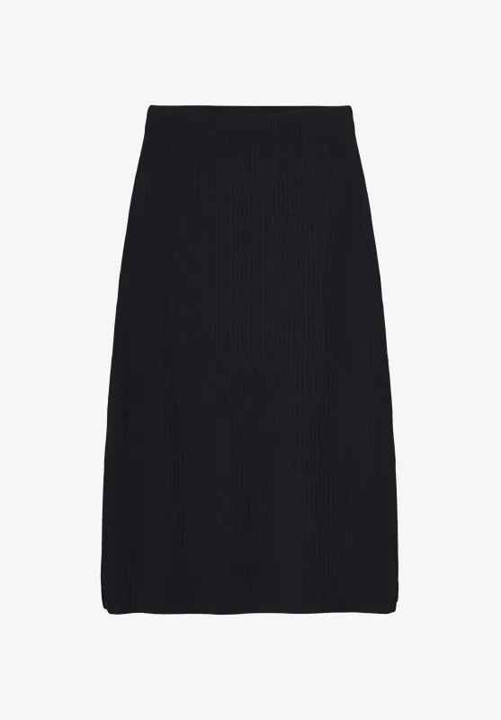 Skirt - Long navy blue merino wool skirt made by A.P.C.