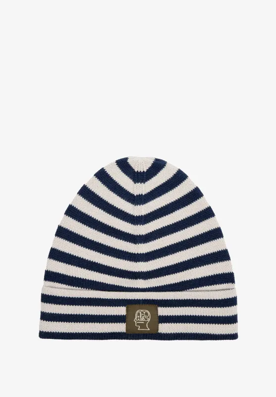 A.P.C. x Brain Dead Striped cotton beanie made by Brain Dead